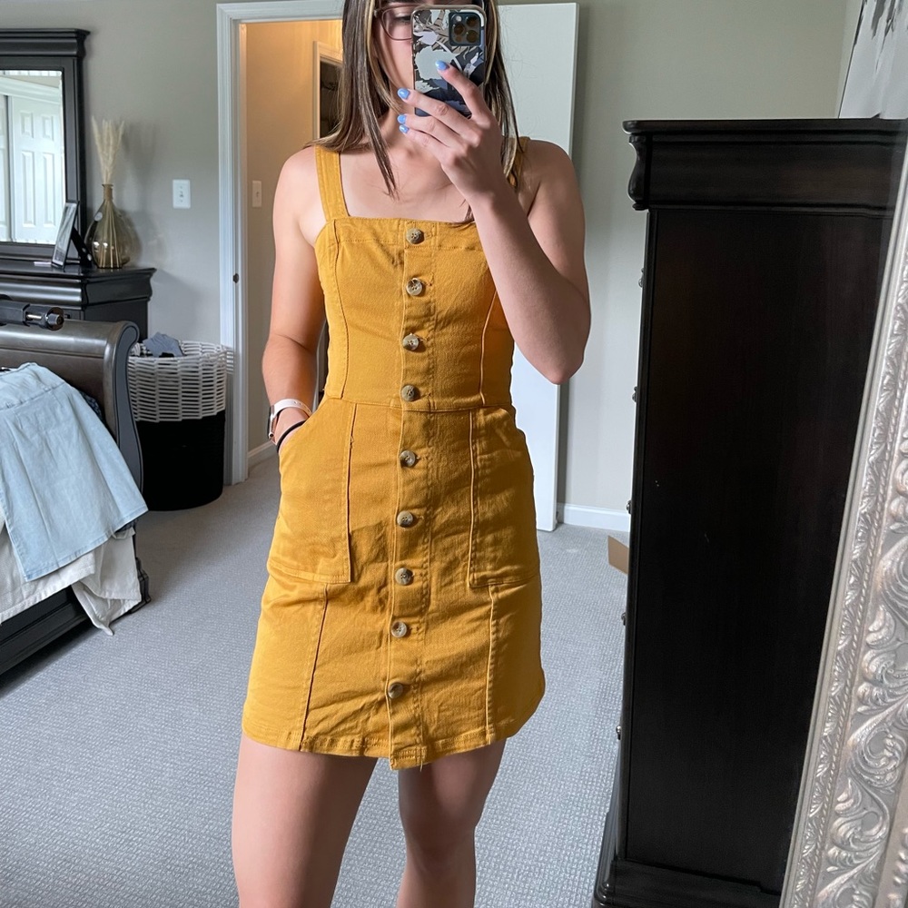 Dividend Yellow Denim Dress